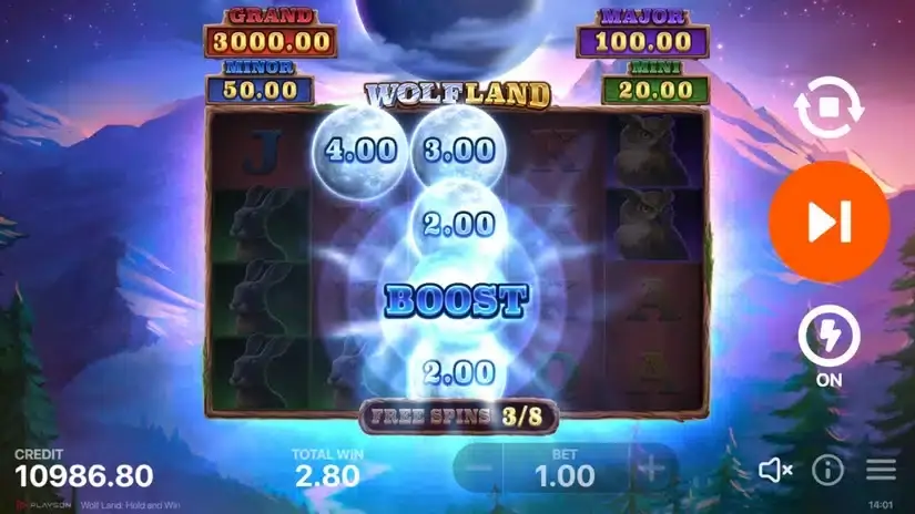 Wolf Land: Hold and Win slot screenshot 