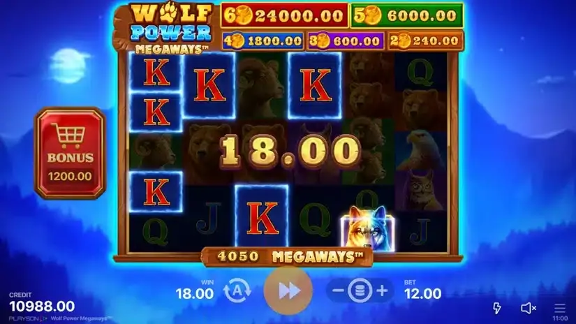 Wolf Power Megaways slot screenshot 2