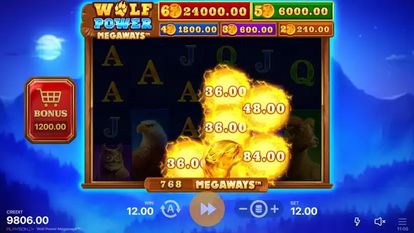 Wolf Power Megaways slot screenshot 4