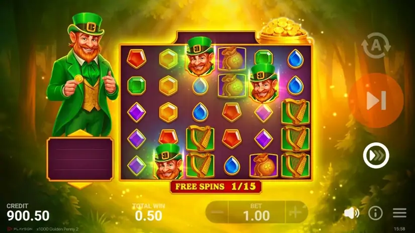 x1000 Golden Penny 2 slot screenshot 4