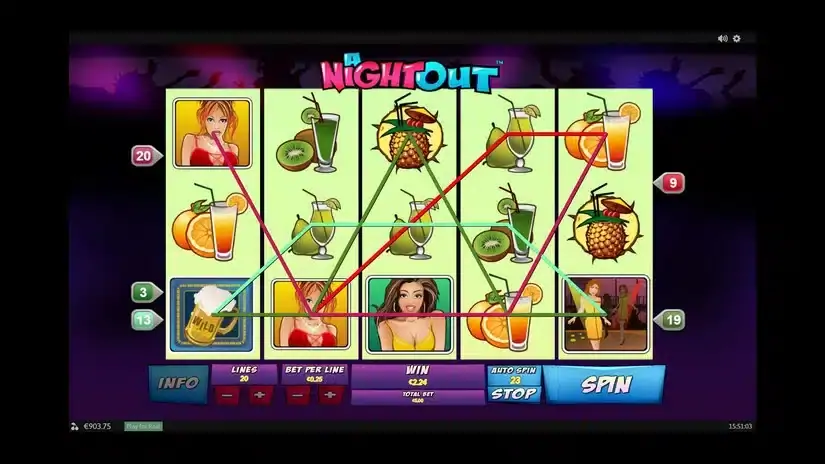 A Night Out slot screenshot 