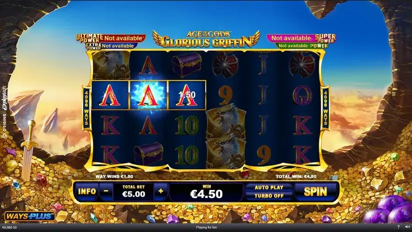 Age Of The Gods: Glorious Griffin slot screenshot 2