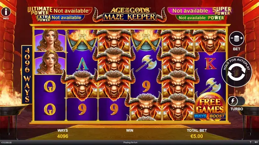 Age Of The Gods Maze Keeper slot screenshot 1