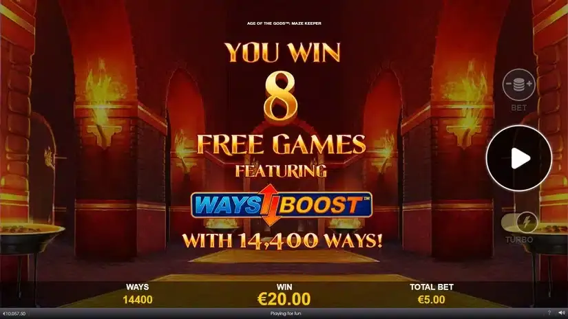 Age Of The Gods Maze Keeper slot screenshot 5