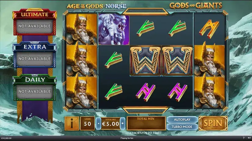 Age of the Gods Norse Gods and Giants slot screenshot 2