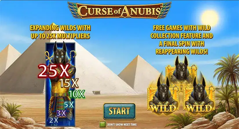 Curse of Anubis slot screenshot 