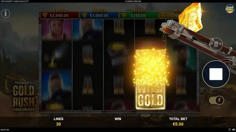 Gold Rush Cash Collect slot screenshot 2