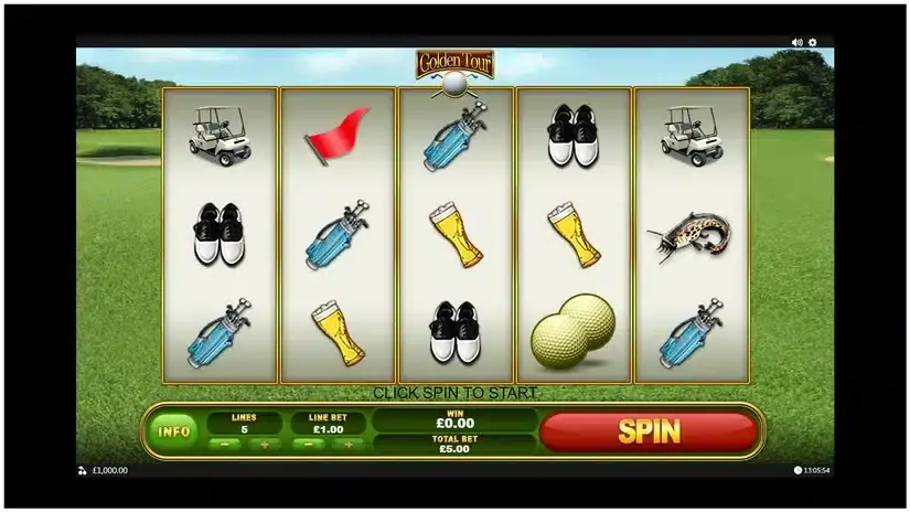 Golden Tour slot screenshot 