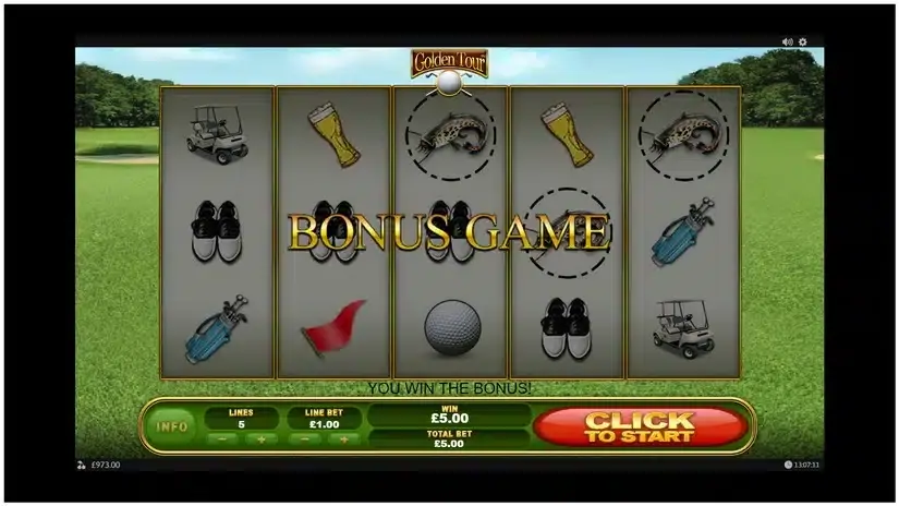 Golden Tour slot screenshot 2