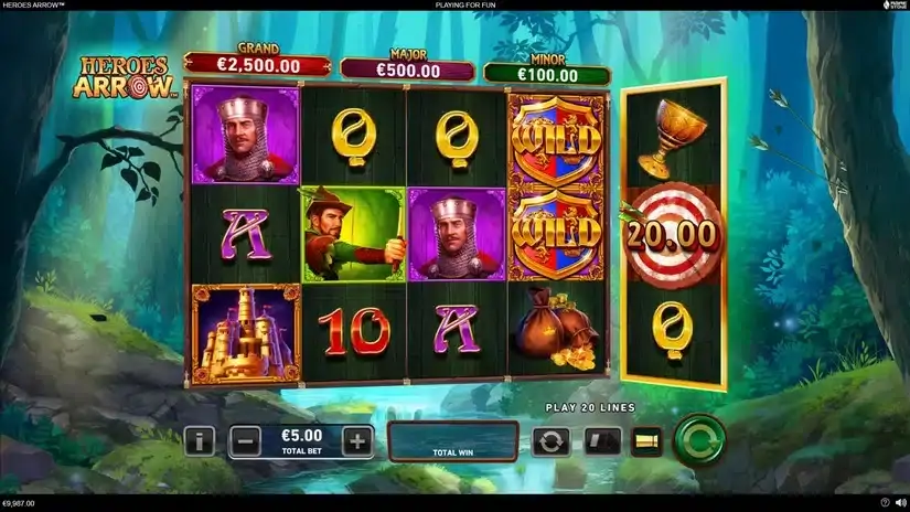 Heroes Arrow slot screenshot 2