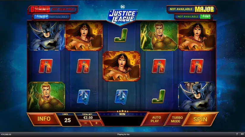 Justice League Comic slot screenshot 2