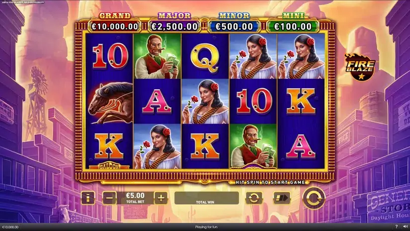 Mega Fire Blaze Wild Pistolero slot screenshot 1