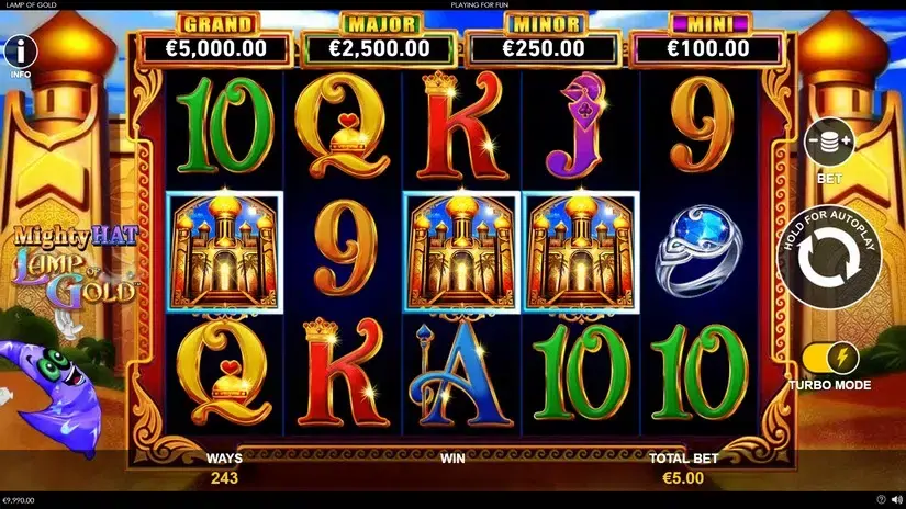 Mighty Hat Lamp Of Gold slot screenshot 3