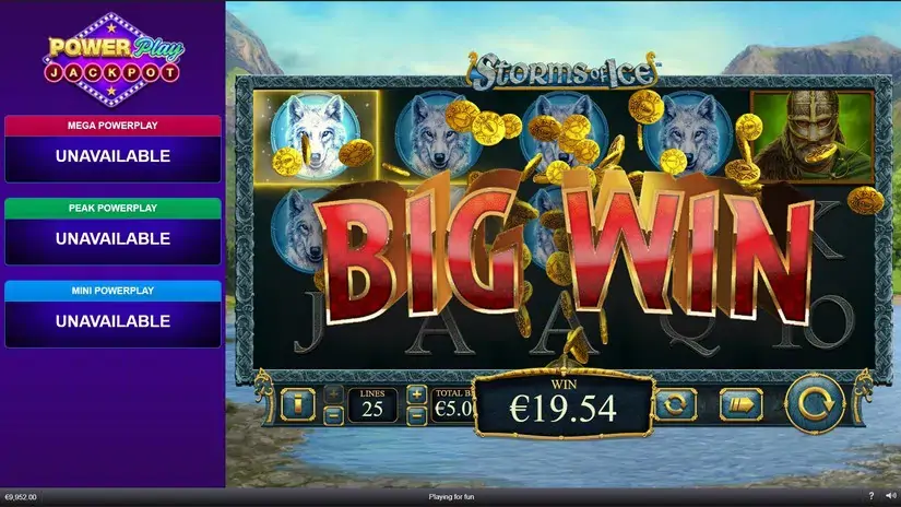 Storms of Ice Power Play Jackpot slot screenshot 3
