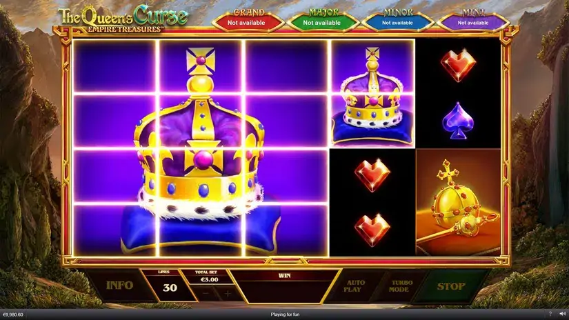 The Queens Curse Empire Treasures slot screenshot