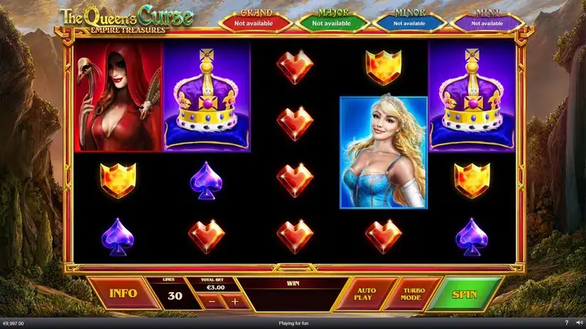 The Queens Curse Empire Treasures slot screenshot