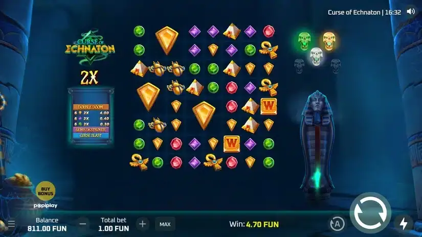 Curse of Echnaton slot screenshot 4