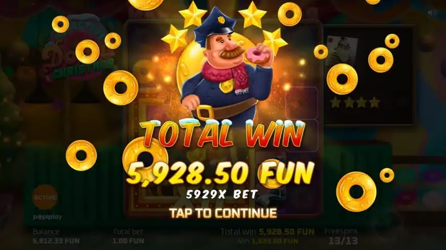 Detective Donut Christmas slot screenshot 8