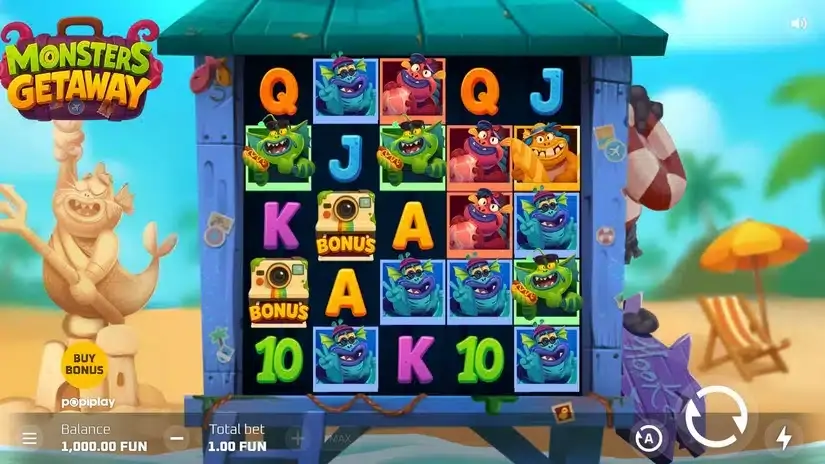 Monsters Getaway slot screenshot 