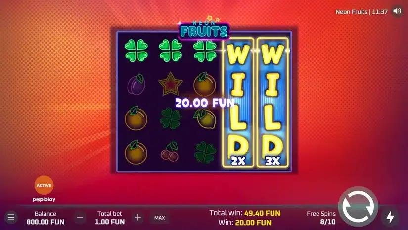 Neon Fruits slot screenshot 5