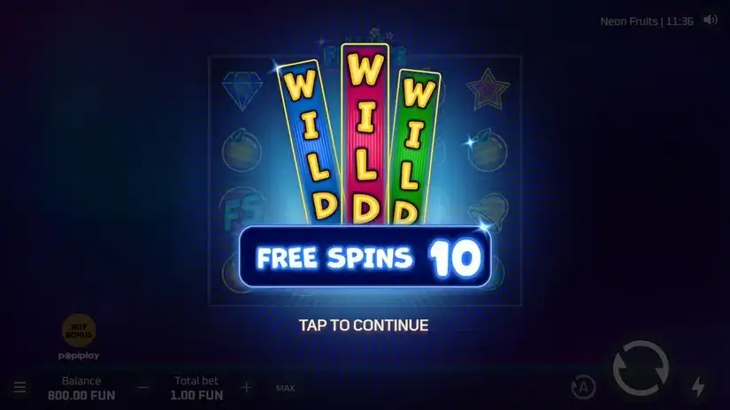 Neon Fruits slot screenshot 4