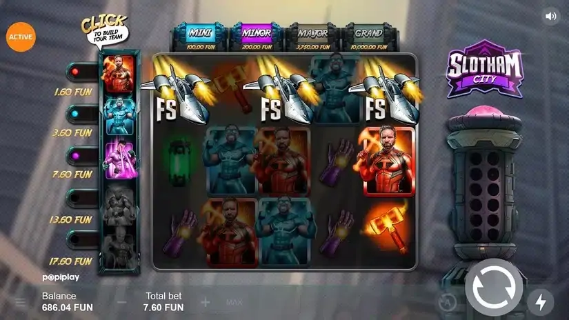 Slotham City slot screenshot 2