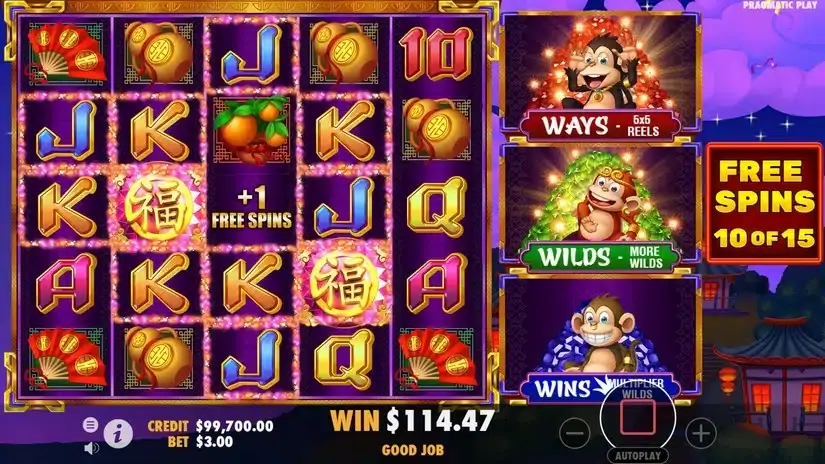 3 Dancing Monkeys slot screenshot 5