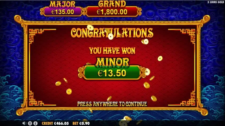 5 Lions Gold slot screenshot 4
