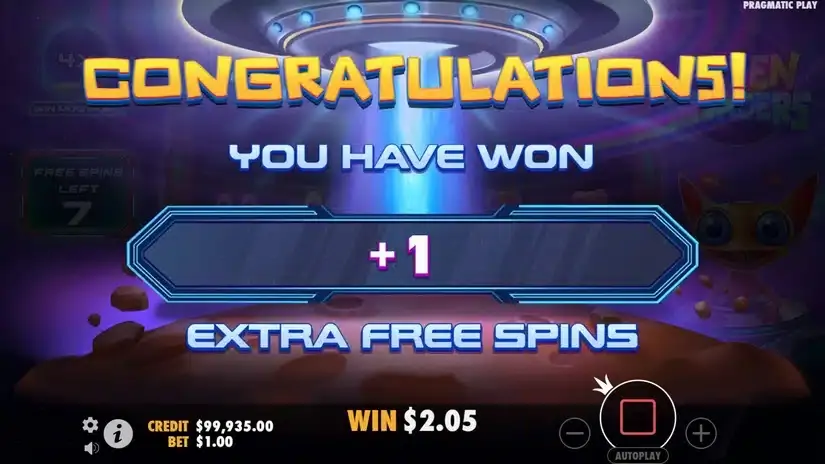 Alien Invaders slot screenshot 5