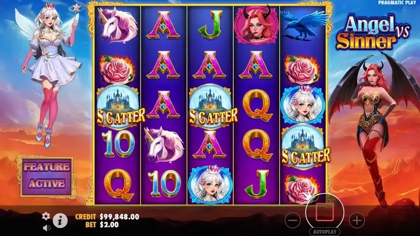 Angel vs Sinner slot screenshot 2
