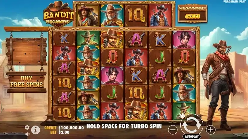 Bandit Megaways slot screenshot