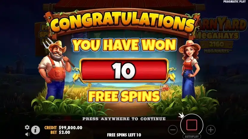 Barnyard Megahays Megaways slot screenshot 3