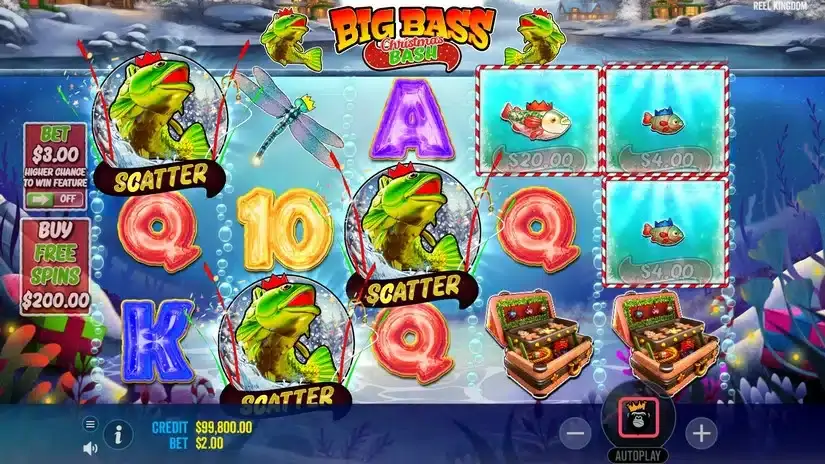 Big Bass Christmas Bash slot screenshot 2