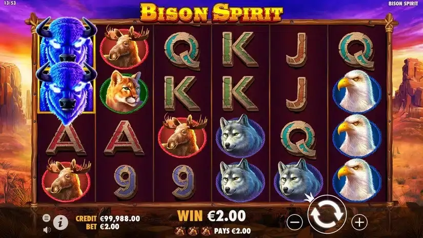 Bison Spirit slot screenshot 2