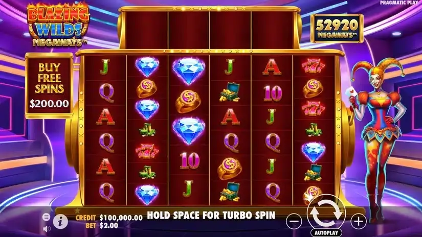 Blazing Wilds Megaways slot screenshot 