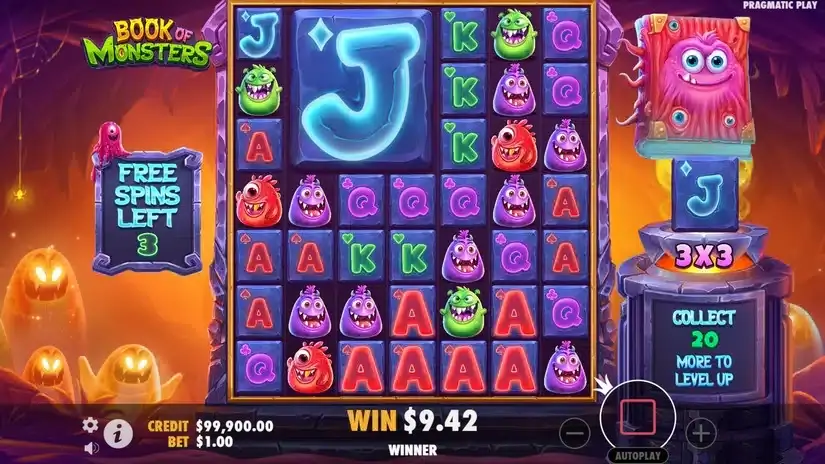 Book of Monsters slot screenshot 