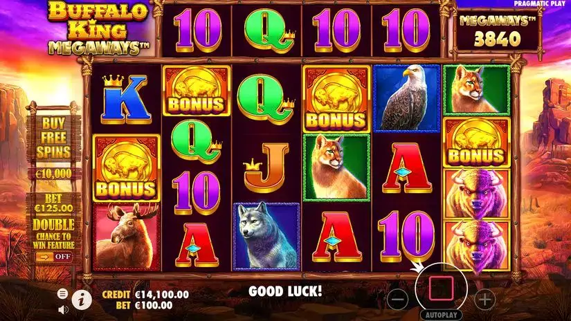Buffalo King Megaways slot screenshot 