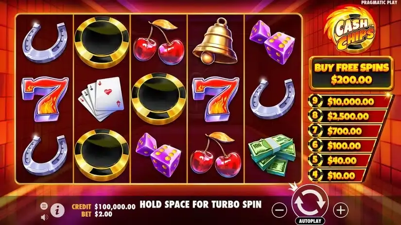 Cash Chips slot screenshot