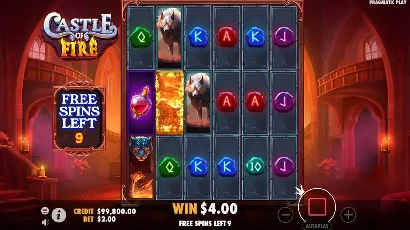 Castle of Fire slot screenshot 4