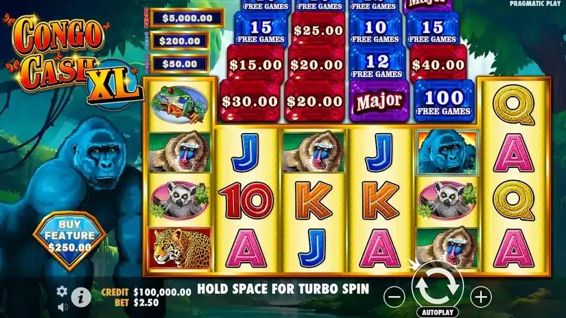 Congo Cash XL slot screenshot 1