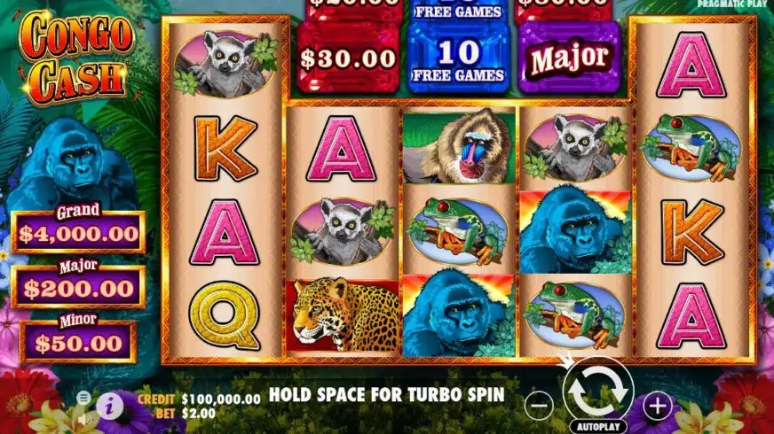 Congo Cash slot screenshot 1