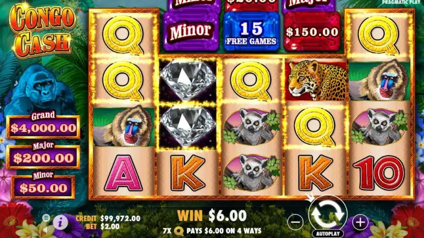 Congo Cash slot screenshot 3
