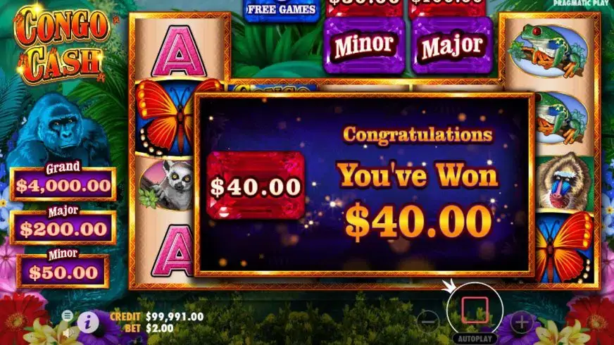 Congo Cash slot screenshot 2