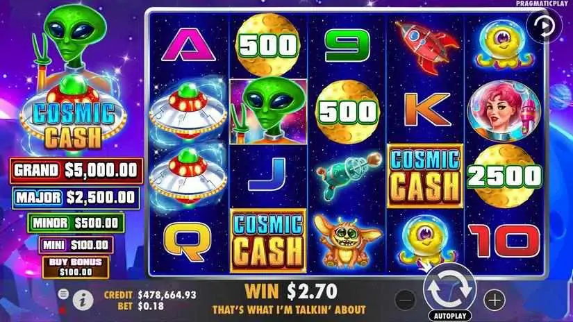 Cosmic Cash slot screenshot 1