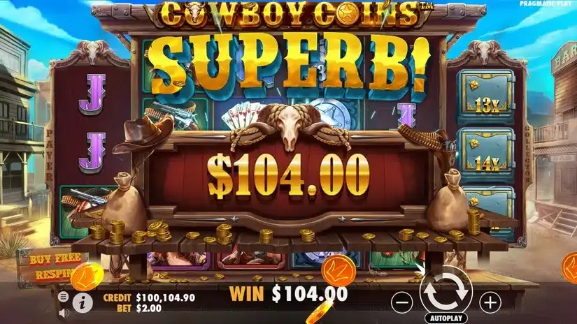 Cowboy Coins slot screenshot 3