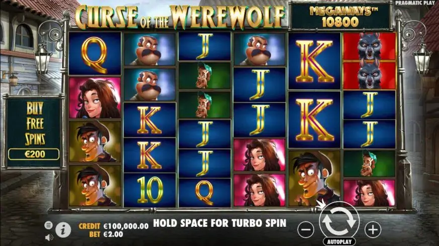 Curse of the Werewolf Megaways slot screenshot 1