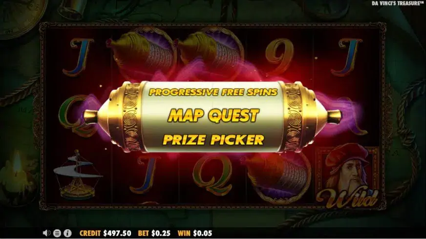 John Hunter Da Vinci’s Treasure slot screenshot 4