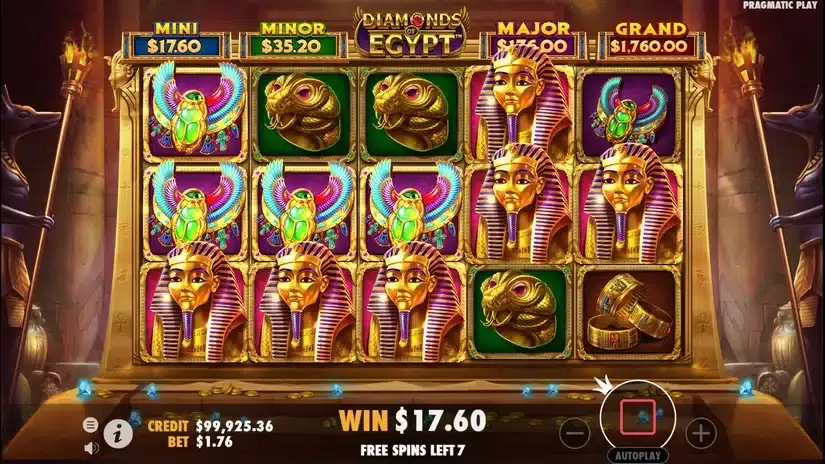 Diamonds Of Egypt slot screenshot 6