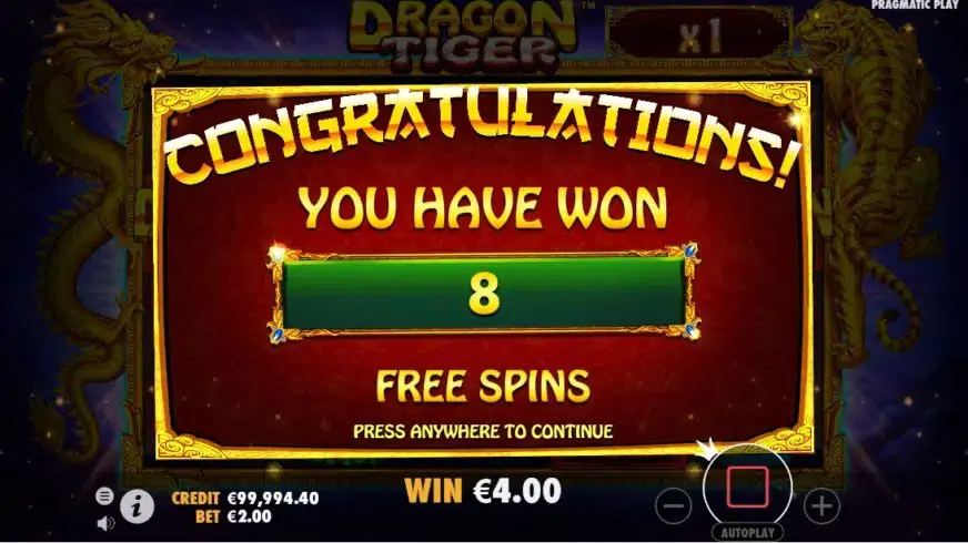 Dragon Tiger slot screenshot 5