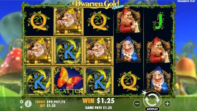 Dwarven Gold Deluxe slot screenshot 2